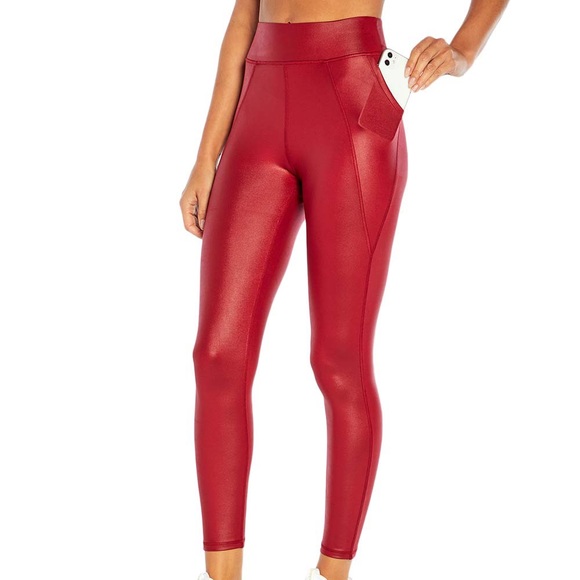 Rhubarb Red Sports Bra (S) & Legging (S) Matching Set-Cycle House by Marika NWT - Picture 5 of 9